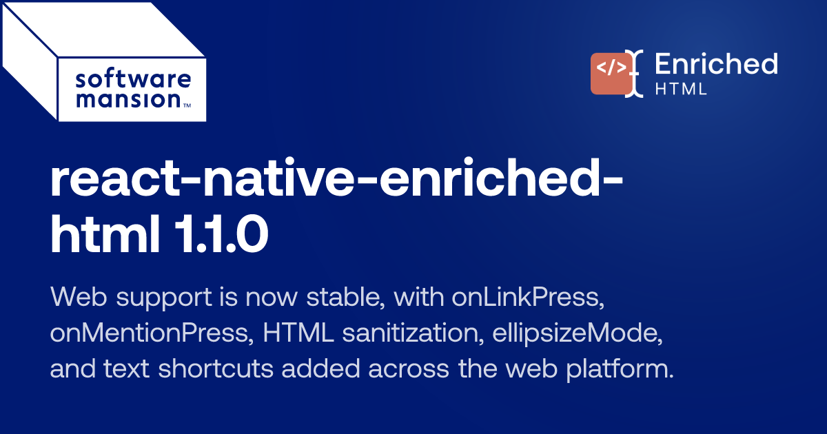 react-native-enriched-html 1.1.0 release card